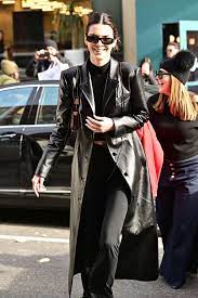 Kendall Jenner White Leather Sneakers Street Style Autumn Winter 2020 On Sassy Daily Kendall Jenner Outfits Casual Kendall Jenner Street Style Sneakers Street Style