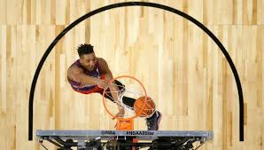 Utah jazz guard donovan mitchell (45) dunks on los angeles lakers center javale mcgee (7) during the first half of an nba basketball game friday, jan. Donovan Mitchell Channels Vince Carter To Win Slam Dunk Title At Nba All Star Weekend Sport360 News