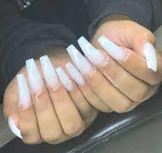 Acrylic powder, liquid, monomer, color powders, nail kit. Soft White Nails This Custom Acrylic Powder Is An Icy Soft White Color That Can White Acrylic Nails Acrylic Nail Powder Soft Nails