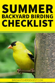 Summer Backyard Birding Checklist Summer Backyard Backyard Summer Checklist