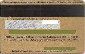 For banks with multiple iins, cards of the same type or within the same region will generally be issued under the. Bank Card Mbna Europe Mbna Europe Bank United Kingdom Of Great Britain Northern Ireland Col Gb Vi 0166