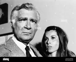 BARNABY JONES, from left: Buddy Ebsen, Stefanie Powers in 'Echo Of A  Murder' (Season 2, Episode 3, aired September 30, 1973 Stock Photo