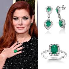 Esther Recently Attended The Gem Awards Our Industry S Annual Oscars Where Actress Debra Messing Was Given An Aw Emerald Jewelry Jewelry Birthstone Jewelry