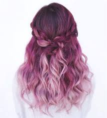 Beauty Fantasy Unicorn Purple Violet Red Cherry Pink Yellow Bright Hair Colour Color Coloured Colored Fire Style Hair Styles Magenta Hair Colors Magenta Hair
