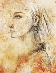 The original drawing of this print was done using pens and water color paints. Pencil Drawing On Paper Indian Woman And Feathers In Hair Stock Photo Picture And Royalty Free Image Image 59793397