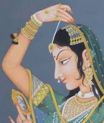 Limited Vintage Collection Indian Queen Portrait By Kalacafe 227 00 Indian Art Paintings Indian Folk Art Indian Paintings