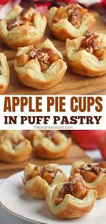 Using A Puff Pastry Crust And Homemade Filling These Delicious Apple Pie Cups Are Best Way To E Pastries Recipes Dessert Puff Pastry Recipes Puff Pastry Crust