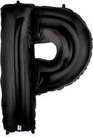 Balloon therapy amazing gender reveal we did this weekend! Megaloon Black Letter P Wholesale Balloon