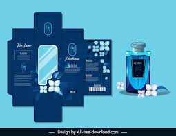 The design of stickers, labels, buttons, and magnets is rather easy. Perfume Package Template Luxury Blue Design Flower Decor Free Vector In Adobe Illustrator Ai Ai Format Encapsulated Postscript Eps Eps Format Format For Free Download 4 08mb