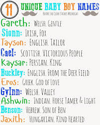 When naming, some people prefer the first syllables of the first and last names sound the same. Cool Name For Boys