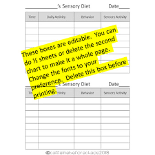 Sensory Diet Planning Guide