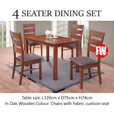 Our table and 4 chairs look fabulous in any modern home. Line Wooden Dining Set Solid Wood Dining Table 4 Dining Chairs Shopee Singapore