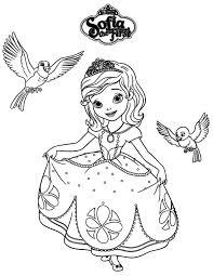 Show your kids a fun way to learn the abcs with alphabet printables they can color. Princess Sofia And Robin And Mia In Sofia The First Coloring Page Netart