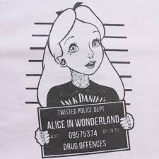 Disney sleeve disney silhouettes tattoo addiction tattoo outline tattoo stencils cover tattoo chalk art cheongsam outlines. Punk Cartoon Princess Alice In Wonderland Tattoo Design Printed T Shirt Mens Womens Girls Bo Alice In Wonderland Drawings Alice In Wonderland Wonderland Tattoo