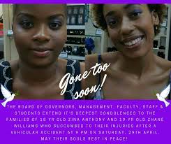 http://www.salcc.edu.lc/index.php/about/news-and-publications/138-gone-too-soon- zhane-williams-and-zina-anthony #salcc #ripzhanéripzina  #gonetoosoonzinaandzhané