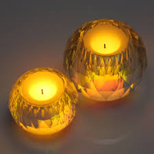 Glaskerzenhalter ist von hand mit ungiftigen farben bemalt und kann personalisiert werden. Elambia Glaskerzenhalter Rainbow Effekt Inkl Led Kerzen 2tlg Qvc De