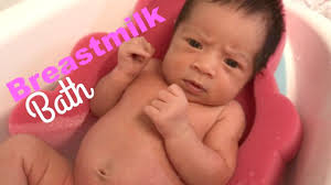 When adding breastmilk to your baby's bathwater it helps treat any skin issues because breast milk has properties that help protect and heal both the inside and outside of your baby. Breastmilk Bath January 14 2017 Ex2l Youtube