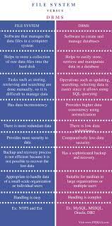 Difference Between File System And Dbms In Tabular Form Pediaa Com