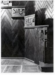1920 1921 Wooden Interior Designed By Joost Schmidt Bauhaus Student In Sommerfeld House Berlin