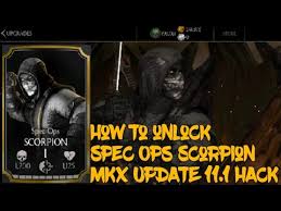 Also when i look at the achievements i unlocked in the mobile version,. Video Mkx 1 11 Spec Ops Scorpion