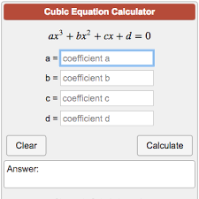 Maybe you would like to learn more about one of these? Cubic Equation Calculator 3rd Order Polynomial