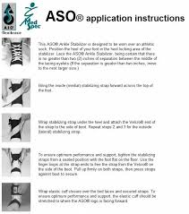 Details About Aso Ankle Brace Support With Plastic Stays Brand New