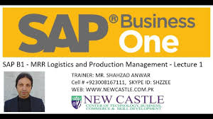 Sap B1 Mrr Logistics And Production Management Lecture 1 Skills Development Lecture Online Classes