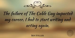 The plot centers around a character named steven (matthew broderick), who has just been. Ben Stiller The Failure Of The Cable Guy Impacted My Career I Had To Quotetab