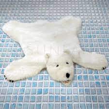 36in Polar Bear Premium Ultra Soft Plush Faux Animal Skin Rug Polar Bear Plush Polar Bear Bear Skin Rug