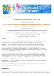 Image result for Edinburgh Claudication Questionnaire