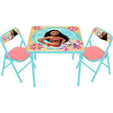 Disney Moana Kids Activity Table And Chairs Set Disney Themed Nursery Disney Furniture Kids Activity Table