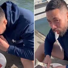 Fans left queasy after Tyson Fury's team-mate Joseph Parker shares video of  himself eating a RAW FISH