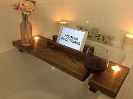 Shop wayfair for all the best bath caddy wood shower & bathtub accessories. Bath Caddy Tray Board Book Holder Bath Caddy Tray Board Wine Holder Bath Caddy Mug Holder Bath Tub Tray Bath Tub Caddy Bath Board Bath Caddy
