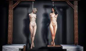 Naked women hanged