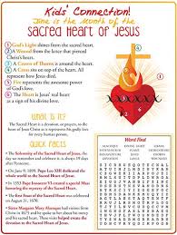 Kids Connection June Is The Month Of The Sacred Heart Of Jesus Sacred Heart Kids Connection Catholic Kids Activities
