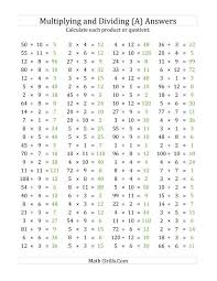 Maybe you would like to learn more about one of these? 100 Horizontal Multiplication Division Questions Facts 1 To 12 A