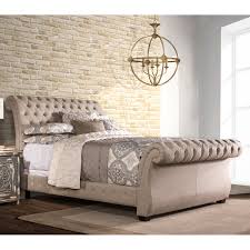 This not only reduces size and weight while maintaining the. Hillsdale Furniture Bombay Rolled Tufted Upholstered King Bed In Stone Linen Walmart Com Walmart Com