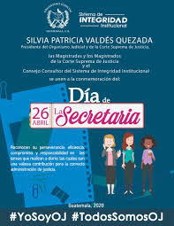 El día de la secretaria 2021 lo celebraremos el próximo miércoles 21 de julio. Organismo Judicial On Twitter Nos Unimos A La Conmemoracion Del Dia De La Secretaria Ojguatemala Sistemadeintegridad
