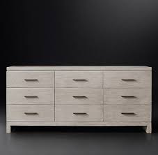 Meade 9 Drawer Low Extra Wide Dresser With Concrete Top Bedroom Dresser Styling Extra Wide Dresser Low Dresser