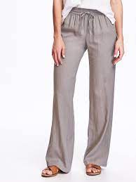 Mid Rise Linen Blend Wide Leg Pants For Women Old Navy Linen Blend Pants Pants For Women Linen Pants Outfit
