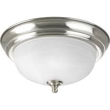 Progress Lighting P3924 09eb Gu24 One Light Flush Mount In Brushed Nickel Brushed Transitional Bellacor Progress Lighting Ceiling Lights Flush Mount Lighting