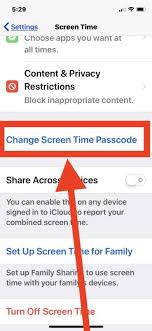 Click the screen time option. How To Change Screen Time Password On Iphone Or Ipad Osxdaily