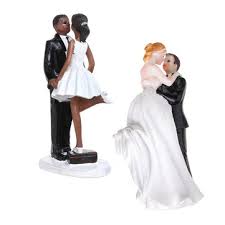 Shop our huge selection of wedding cake toppers with all kinds of humorous, traditional, comical, personalized, and brushed silver initial designs. Romantic Funny Wedding Cake Topper Figure Bride Groom Couple Bridal Decorations Sale Banggood Com