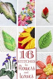 Tutorials For Hand Embroidered Leaves Flowers Embroidery Stitches Tutorial Embroidery Tutorials Embroidery Leaf