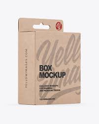 Download Kraft Box Mockup In Box Mockups On Yellow Images Object Mockups PSD Mockup Templates
