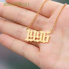 Jenniferdz1 Gift For Women Girls 1989 To 2000 Birthday Year Number Year Pendant Chokers Necklaces Jewelry Shopee Brasil