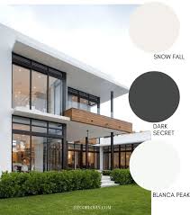 View interior and exterior paint colors and color palettes. Modern Exterior Paint Colors Exterior House Paint Color Combinations House Exterior Color Schemes Modern House Colors