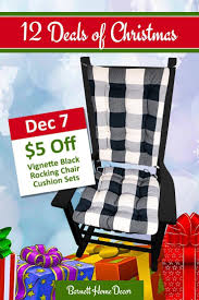 Black And White Buffalo Plaid Rocking Chair Cushions Pin On 12 Deals Of Christmas