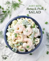 We all know that cauliflower makes a great substitute for white rice, but in this recipe it is used in place of orzo pasta! Aunt Bee S Shrimp And Pasta Salad The Seasoned Mom