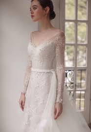 Wide V Neck Full Sleeve Lace Wedding Dress With Detachable Train Lace Appliques V Neck Wedding Dress Wedding Dresses Lace Wedding Dress Sleeves
